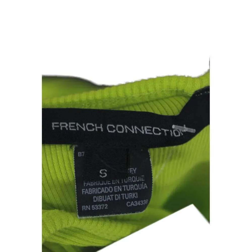 French Connection Women Bodycon Tank Dress Green Sleeveless Long Cotton Size S